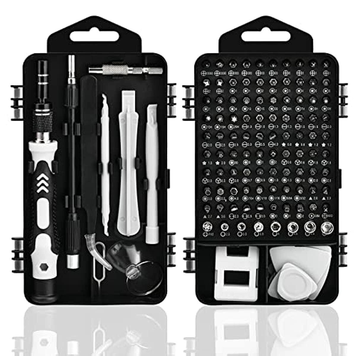 Set di Cacciaviti di Precisione 115 in 1, Kit di Strumenti per la Riparazione di Elettronica con Punte Magnetiche Micro per iPhone, Computer, pz, Laptop, Telefono, Mac, Tablet, Fai Da Te Domestico, Console di Gioco, Occhiali, Orologio, Campanello Ecc