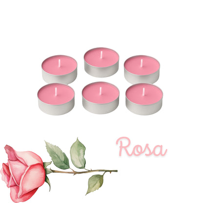 Mini Candele Profumate Decorative 3,5 cm – Kit da 20/30/50/100 Pezzi | Candele per Bomboniere, Eventi e Casa – Limone, Lavanda, Caffè, Rosa