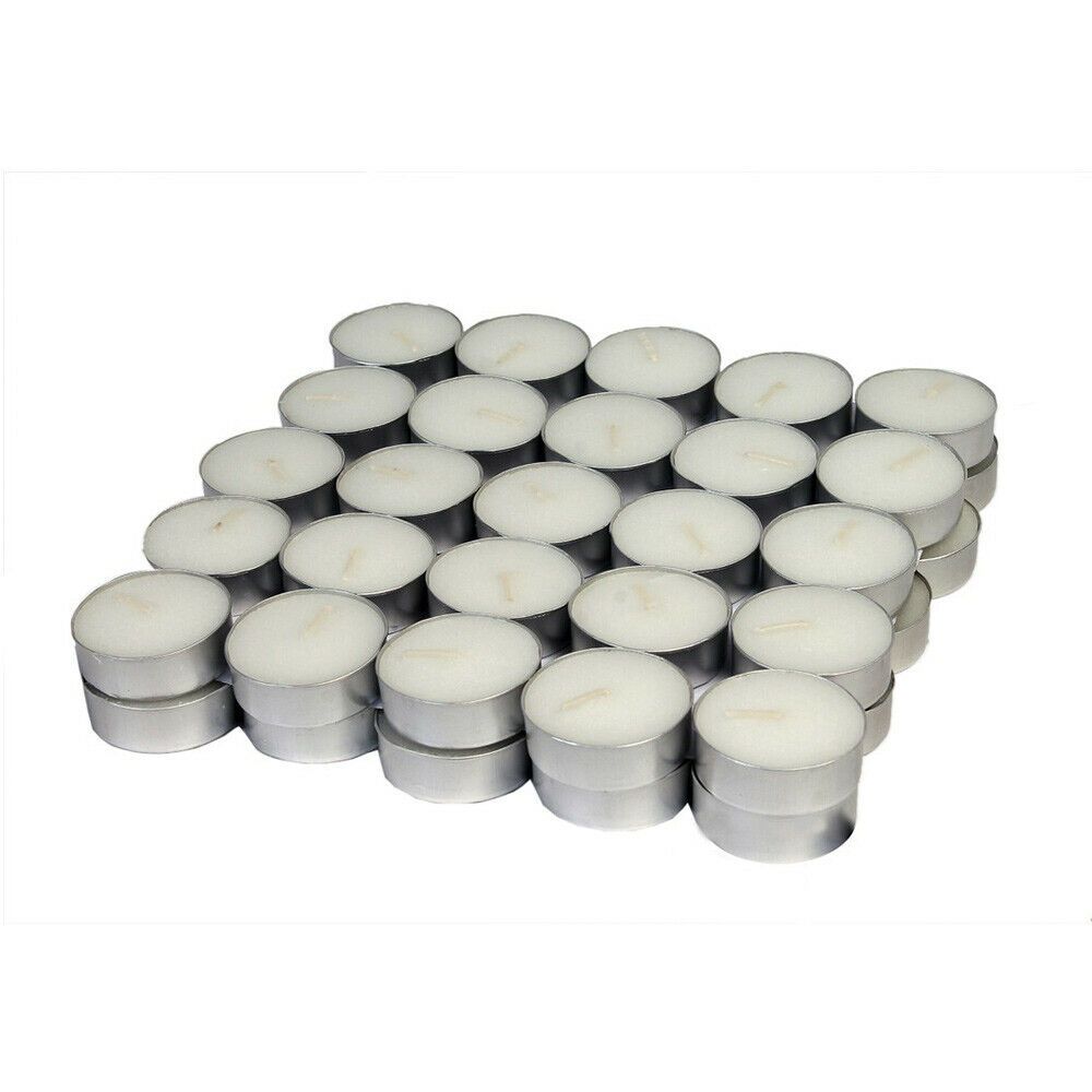 50/100/200 pz Candele di Cera al Tè Bianco Inodore - Senza Fumo, Lunga Durata di 2-3 Ore per Matrimoni, Halloween, Natale, Caffè, Compleanni & Hotel, Ideali per Natale, Perfette per il Ringraziamento 50pz 100pz 200pz