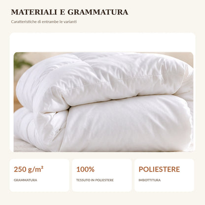 Piumino Invernale Pesante 250 GSM | Trapunta Letto in Soffice Poliestere | Massimo Calore e Comfort | Disponibile Singolo e Matrimoniale