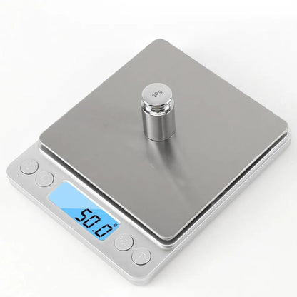 Bilancino di Precisione Digitale 0.1g–3000g con Display LCD, Funzione Tara, Multimisura g/oz/ct – Bilancia Professionale per Cucina, Gioielli, Laboratorio e Diete