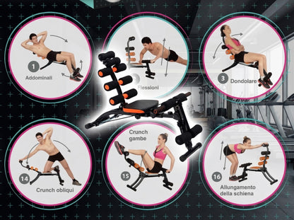 Panca Fitness Multifunzione 22-in-1  per Allenamento Total Body a Casa