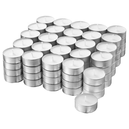 50/100/200 pz Candele di Cera al Tè Bianco Inodore - Senza Fumo, Lunga Durata di 2-3 Ore per Matrimoni, Halloween, Natale, Caffè, Compleanni & Hotel, Ideali per Natale, Perfette per il Ringraziamento 50pz 100pz 200pz