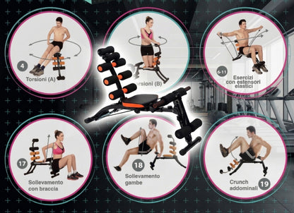 Panca Fitness Multifunzione 22-in-1  per Allenamento Total Body a Casa