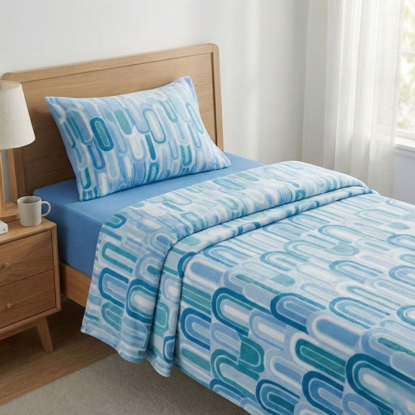 Set Letto Singolo in Morbido Pile Polar Remant - Completo Lenzuola Invernali Calde e Soffici - Include Lenzuolo Sopra 160x290 cm, Lenzuolo Sotto con Angoli 90x200+27 cm e 1 Federa 52x82 cm