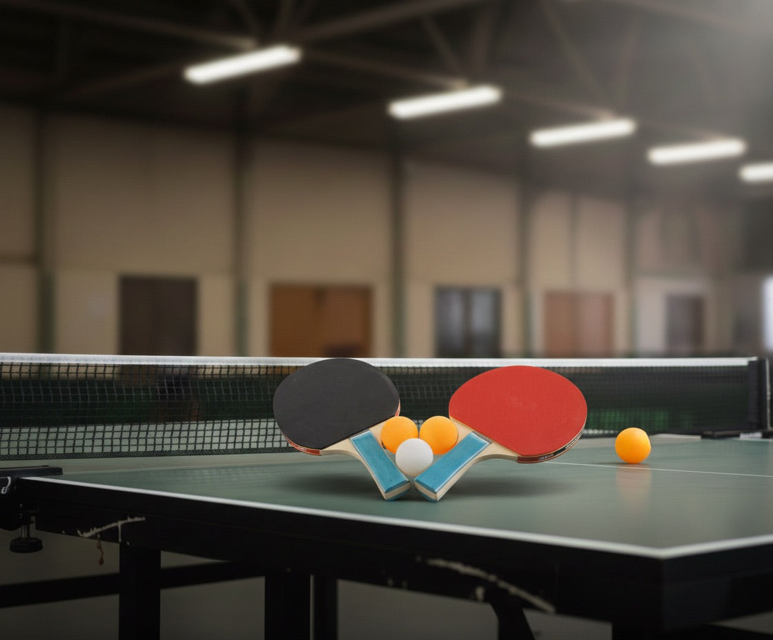 Set Ping Pong Premium – Kit 2 Racchette da Tennis Tavolo e 3 Palline per Casa e Allenamento