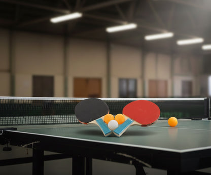 Set Ping Pong Premium – Kit 2 Racchette da Tennis Tavolo e 3 Palline per Casa e Allenamento