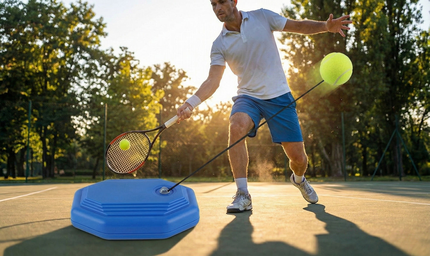 Set Allenamento Tennis Rebounder - Trainer Portatile con Pallina ed Elastico per Pratica in Solitaria
