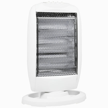 Stufa Alogena Basso Consumo Oscillante 1200W 3 Potenze 400/800/1200w Protezione Surriscaldamento e Ribaltamento