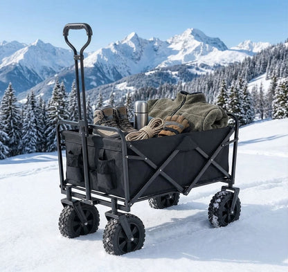 Carrello Portatutto Pieghevole – Portata 65kg, 96L – Nero