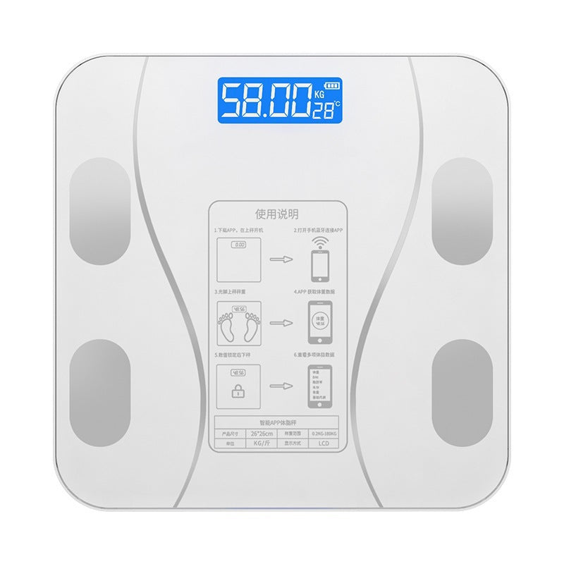Bilancia Pesapersone Digitale Bluetooth Professionale con Analisi della Composizione Corporea, Display LCD ad Alta Leggibilità, Capacità Massima 180 kg, Nero