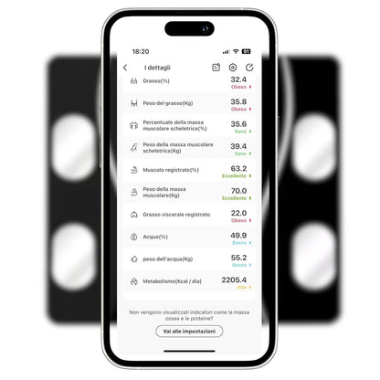 Bilancia Pesapersone Digitale Bluetooth Professionale con Analisi della Composizione Corporea, Display LCD ad Alta Leggibilità, Capacità Massima 180 kg, Nero