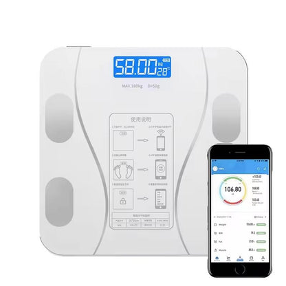 Bilancia Pesapersone Digitale Bluetooth Professionale con Analisi della Composizione Corporea, Display LCD ad Alta Leggibilità, Capacità Massima 180 kg, Nero