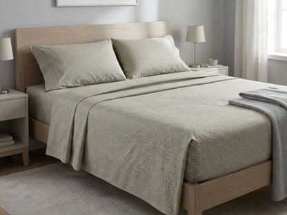 Completo Letto Matrimoniale in Misto Cotone - Set 4 Pezzi