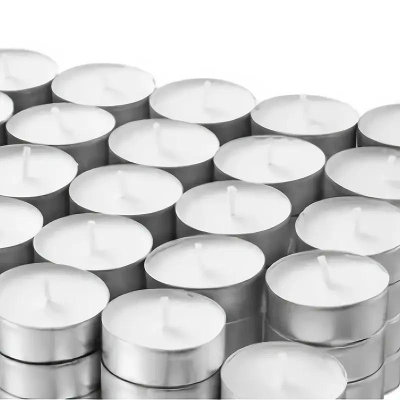 50/100/200 pz Candele di Cera al Tè Bianco Inodore - Senza Fumo, Lunga Durata di 2-3 Ore per Matrimoni, Halloween, Natale, Caffè, Compleanni & Hotel, Ideali per Natale, Perfette per il Ringraziamento 50pz 100pz 200pz