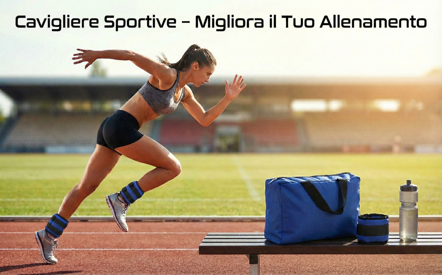 Set Cavigliere e Polsiere Zavorrate Regolabili con Borsa da Trasporto – Pesi Fitness per Running e Palestra
