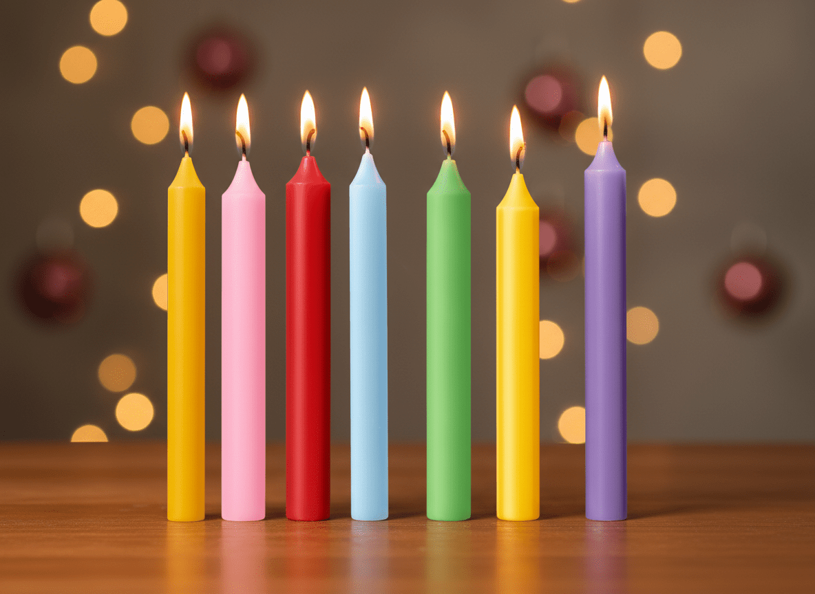 Set Candele Profumate Colorate 18cm - Cera Premium Aromaterapia. 7 Fragranze: Oceano, Fragola, Limone, Lavanda, Arancia, Rosa, Mela Verde. Candele a Colonna Lunga Durata Senza Fumo. Decorazione Casa, Spa e Regalo.