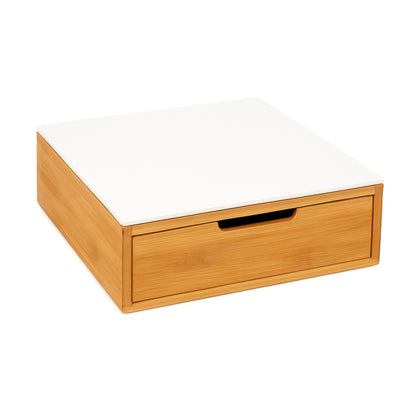 Porta Cialde in Bambù con Cassetto – Organizer Elegante per Cialde, Capsule e Tisane