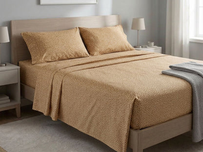 Completo Letto Matrimoniale in Misto Cotone - Set 4 Pezzi