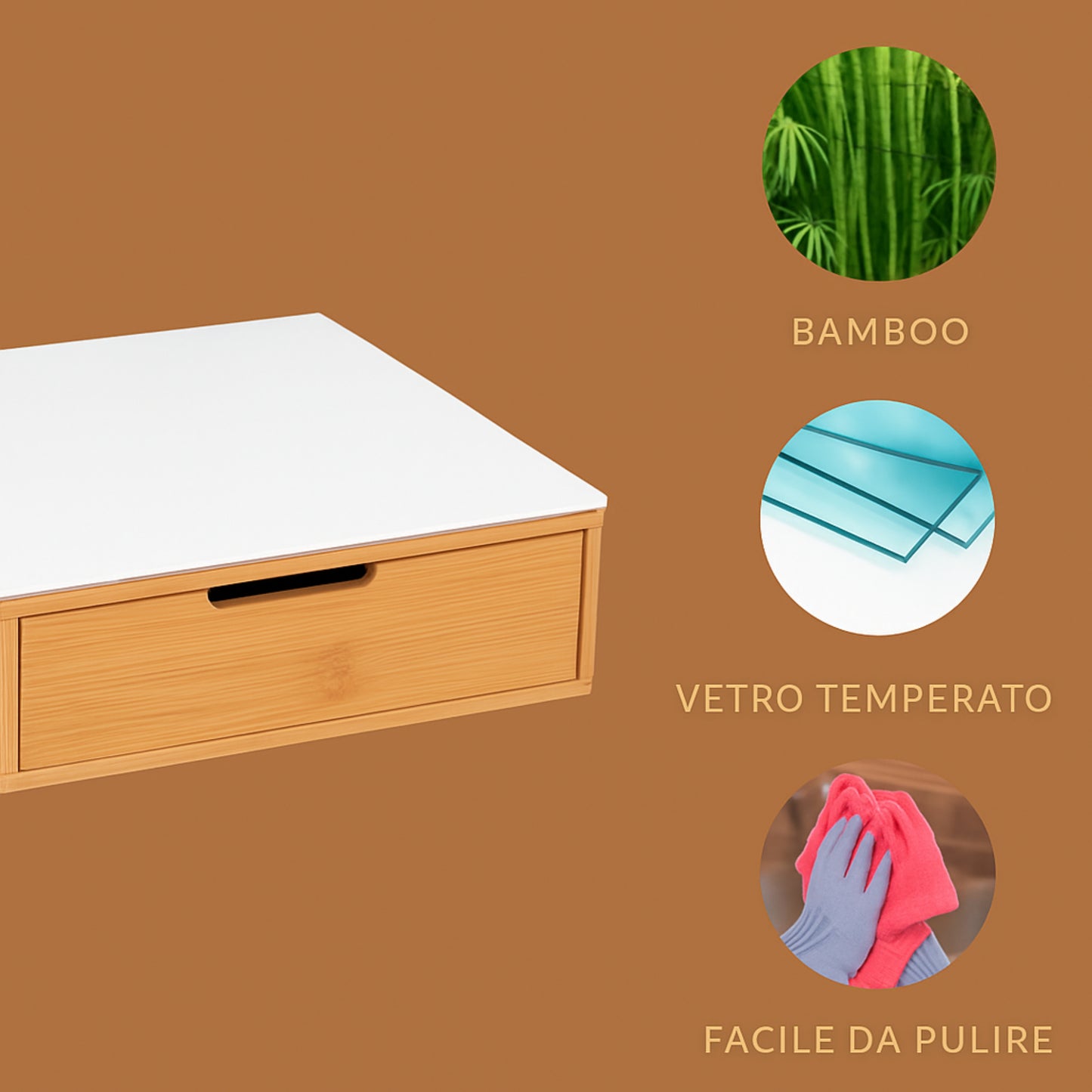 Porta Cialde in Bambù con Cassetto – Organizer Elegante per Cialde, Capsule e Tisane