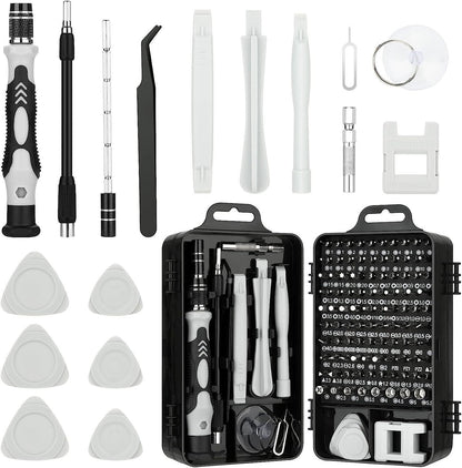 Set di Cacciaviti di Precisione 115 in 1, Kit di Strumenti per la Riparazione di Elettronica con Punte Magnetiche Micro per iPhone, Computer, pz, Laptop, Telefono, Mac, Tablet, Fai Da Te Domestico, Console di Gioco, Occhiali, Orologio, Campanello Ecc