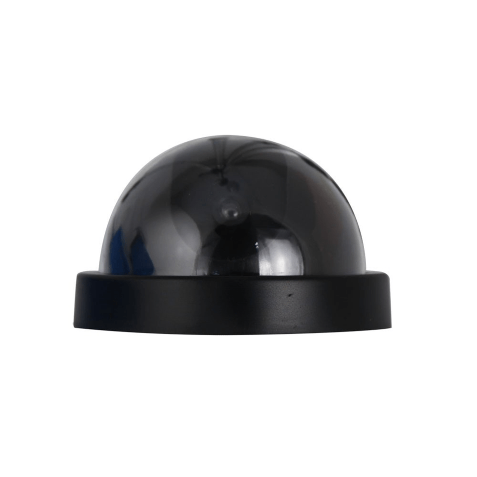 Telecamera Dome Finta con LED Rosso Lampeggiante | Simulatore di Videosorveglianza Realistica da Interno ed Esterno | Sistema di Sicurezza Fittizio a Batteria per Casa, Ufficio e Negozi