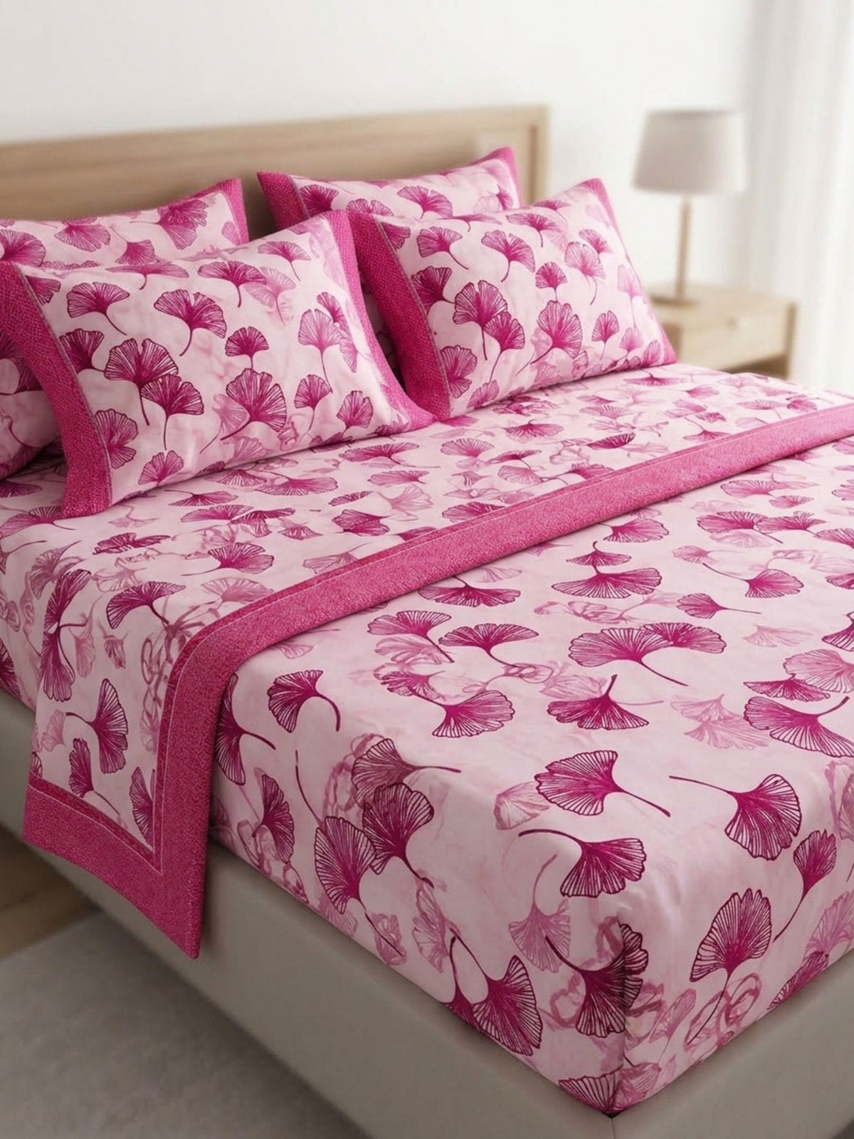 Completo Letto Matrimoniale in Misto Cotone - Set 4 Pezzi