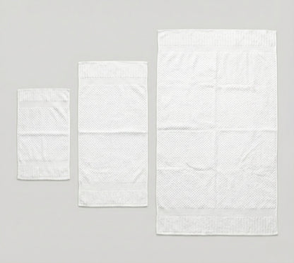 Set 5 Asciugamani Bianchi 500 GSM Cotone. Kit Bagno Hotel Spa: 1 Telo Doccia 90x140, 2 Viso 50x100, 2 Ospite 40x60. Spugna Bianca Assorbente Alta Qualità. Biancheria Casa Lussuosa Resistente.