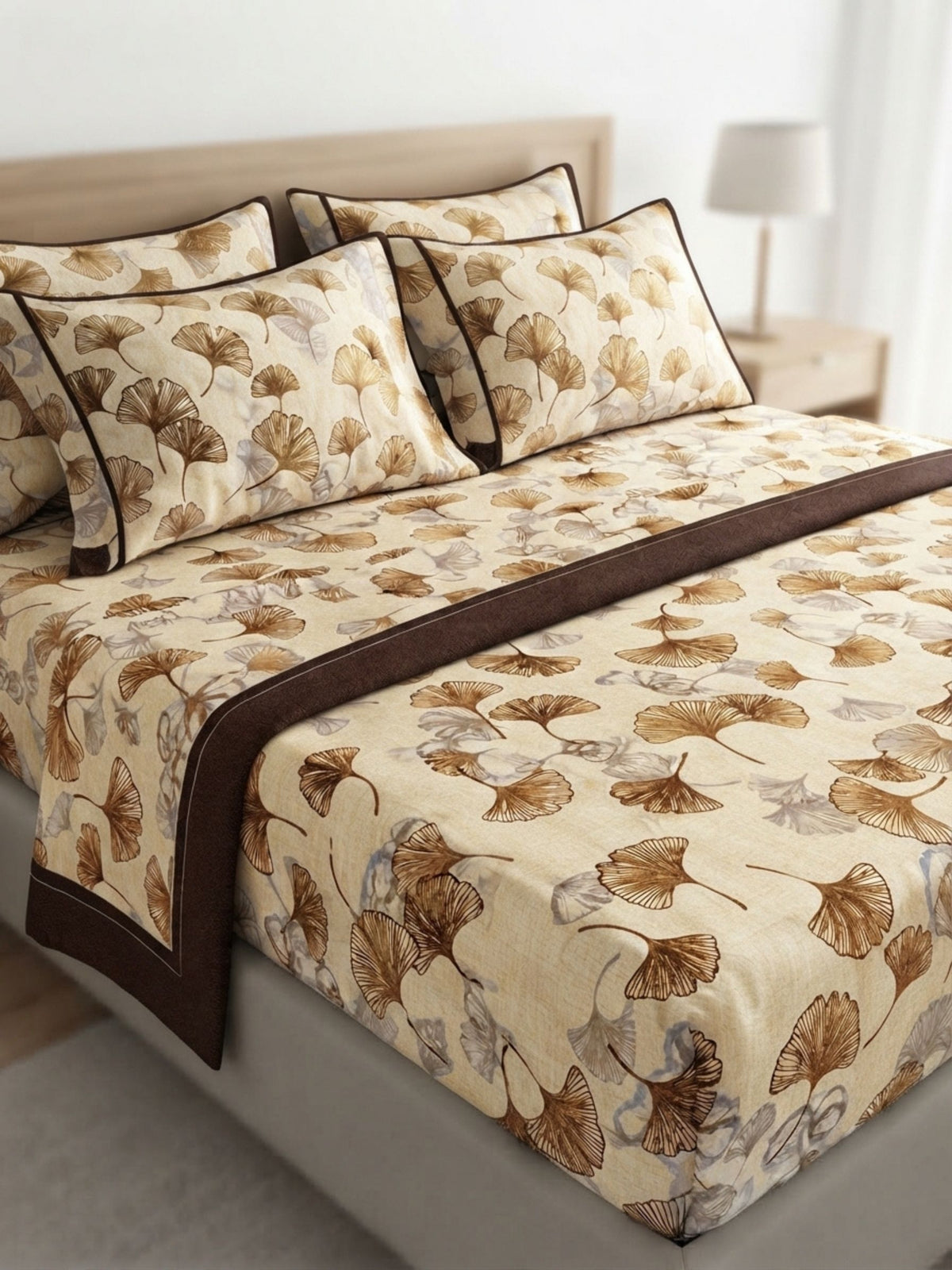 Completo Letto Matrimoniale in Misto Cotone - Set 4 Pezzi