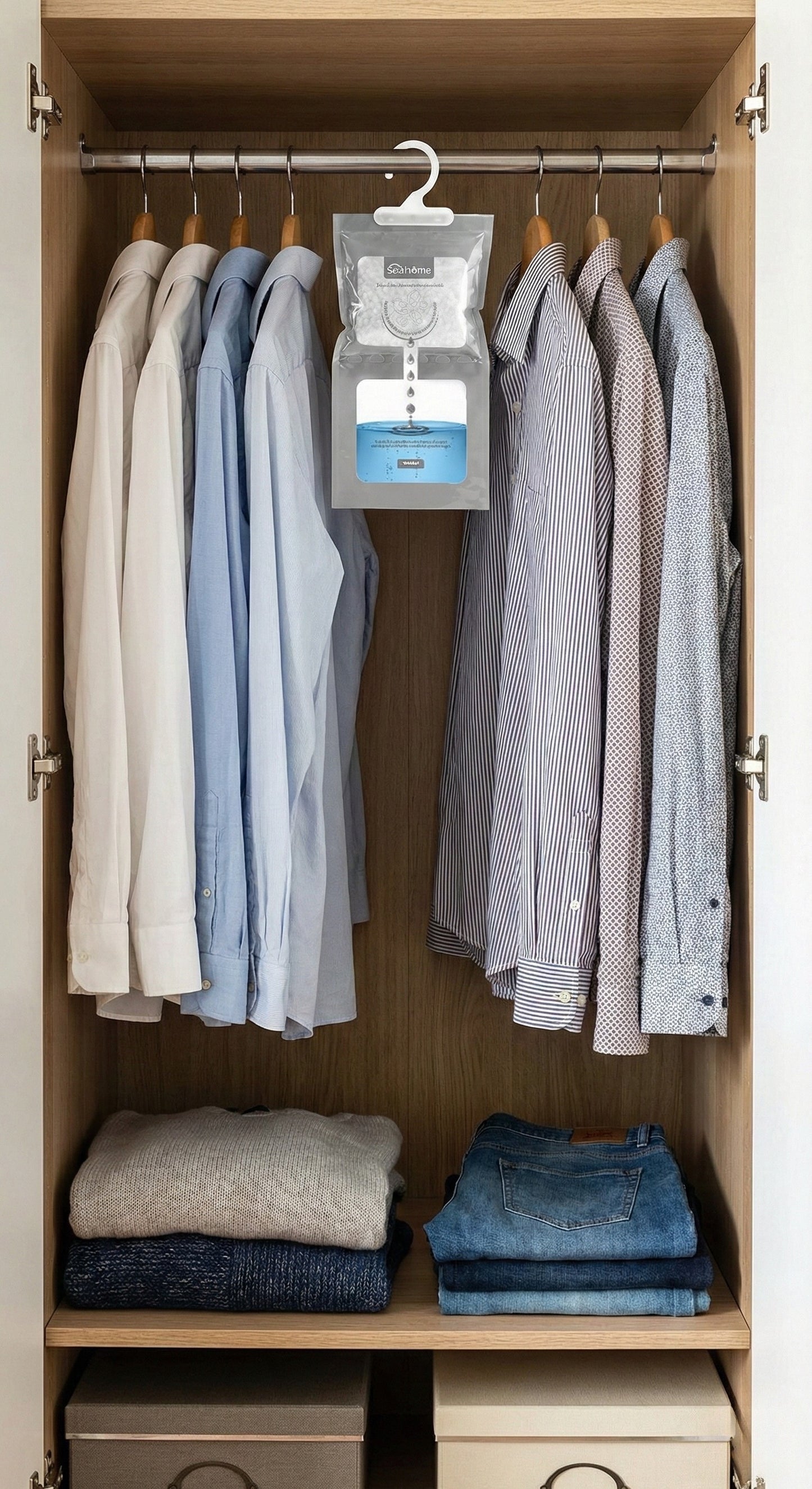 Set 6 Deumidificatore per Armadi da Appendere 2 in 1 Antiumido e Antiodore - 6 Fragranze