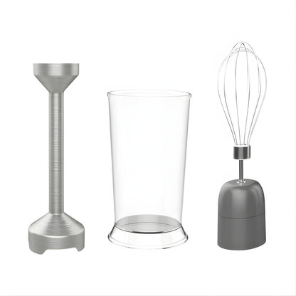Frullatore a Immersione Multifunzione 3 in 1 – 450W Potente e Silenzioso, Lame in Acciaio Inox, 2 Velocità, con Contenitori e Frusta – Perfetto per Pappe, Salse, Frutta e Verdura