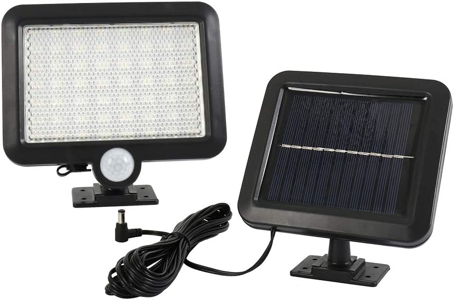 APPLIQUE CON PANNELLO SOLARE E SENSORE DI MOVIMENTO 56LED