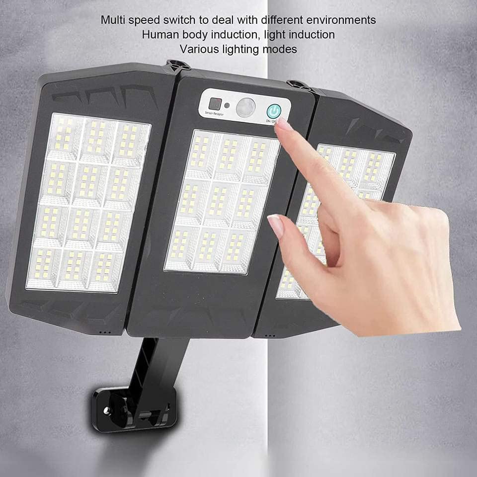 LAMPIONE APPLIQUE SOLARE CON TELECOMANDO 264LED