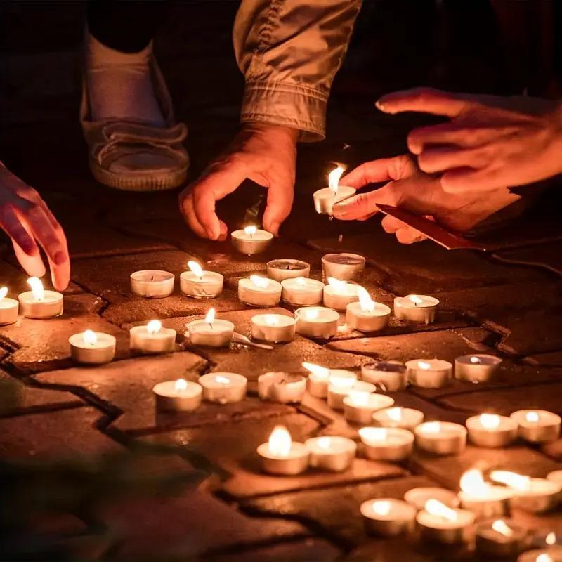 50/100/200 pz Candele di Cera al Tè rosse Inodore - Senza Fumo, Lunga Durata di 2-3 Ore per Matrimoni, Halloween, Natale, Caffè, Compleanni & Hotel, Ideali per Natale, Perfette per il Ringraziamento san valentino romantiche 50pz 100pz 200pz