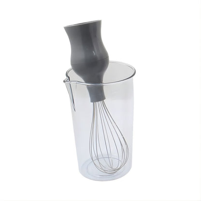 Frullatore a Immersione Multifunzione 3 in 1 – 450W Potente e Silenzioso, Lame in Acciaio Inox, 2 Velocità, con Contenitori e Frusta – Perfetto per Pappe, Salse, Frutta e Verdura