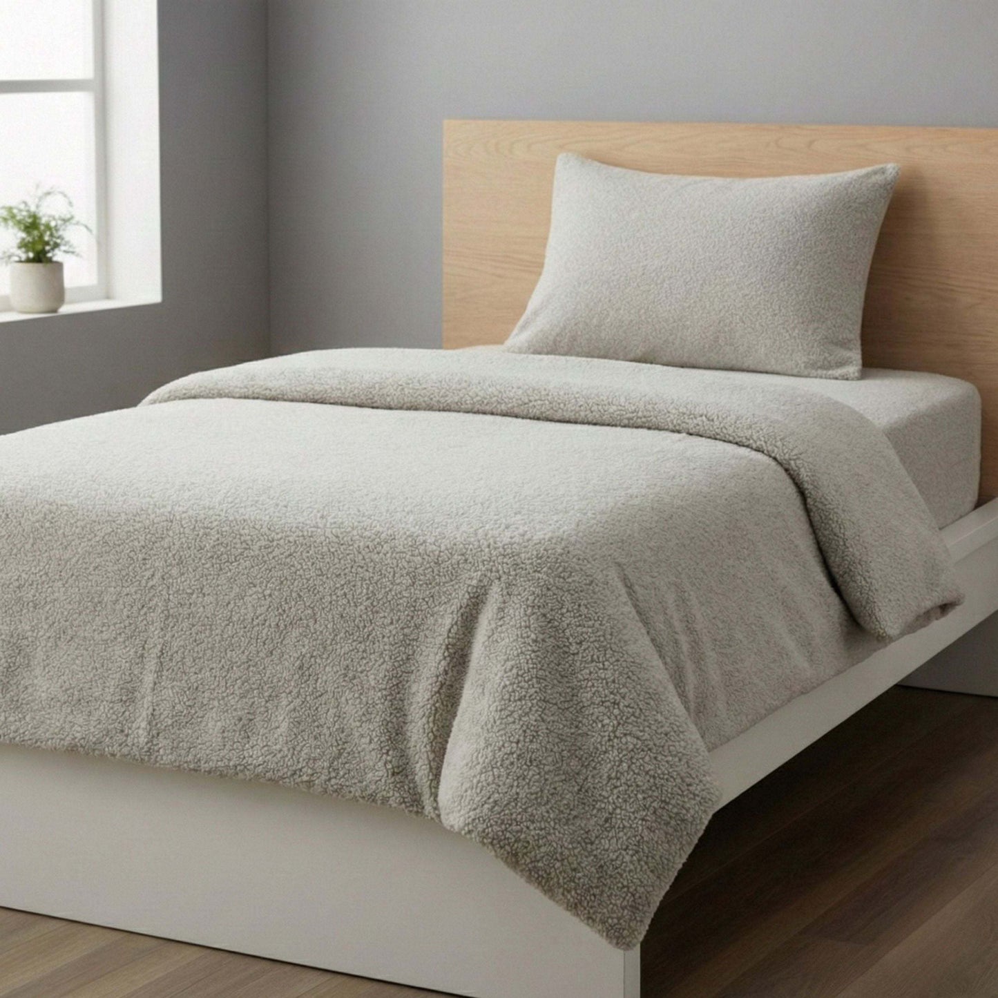 Set Letto Singolo in Morbido Pile Polar Remant - Completo Lenzuola Invernali Calde e Soffici - Include Lenzuolo Sopra 160x290 cm, Lenzuolo Sotto con Angoli 90x200+27 cm e 1 Federa 52x82 cm