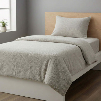 Set Letto Singolo in Morbido Pile Polar Remant - Completo Lenzuola Invernali Calde e Soffici - Include Lenzuolo Sopra 160x290 cm, Lenzuolo Sotto con Angoli 90x200+27 cm e 1 Federa 52x82 cm