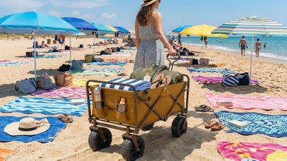 Carrello Portatutto Pieghevole – Portata 65kg, 96L – sabbia