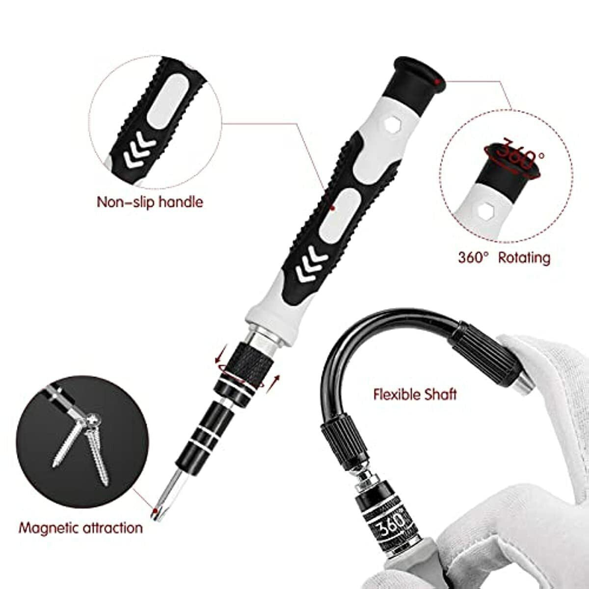 Set di Cacciaviti di Precisione 115 in 1, Kit di Strumenti per la Riparazione di Elettronica con Punte Magnetiche Micro per iPhone, Computer, pz, Laptop, Telefono, Mac, Tablet, Fai Da Te Domestico, Console di Gioco, Occhiali, Orologio, Campanello Ecc