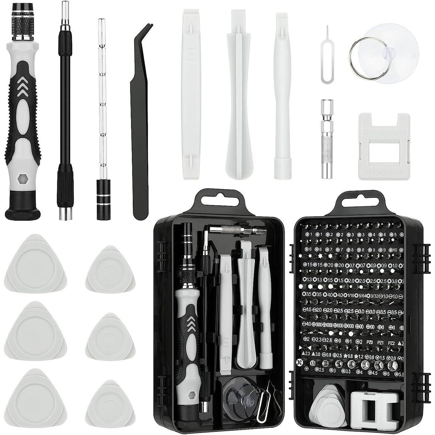 Set di Cacciaviti di Precisione 115 in 1, Kit di Strumenti per la Riparazione di Elettronica con Punte Magnetiche Micro per iPhone, Computer, pz, Laptop, Telefono, Mac, Tablet, Fai Da Te Domestico, Console di Gioco, Occhiali, Orologio, Campanello Ecc