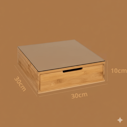 Porta Cialde in Bambù con Cassetto – Organizer Elegante per Cialde, Capsule e Tisane