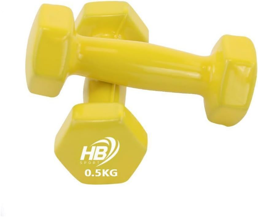 Manubri da Allenamento Antiscivolo 0,5 kg – Coppia di Pesetti Fitness per Casa, Palestra, Aerobica, Tonificazione Braccia e Allenamenti Leggeri | Attrezzi Palestra Domestica