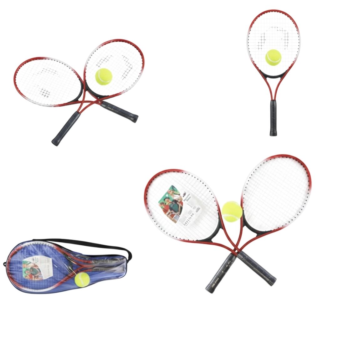 Set Tennis Junior - 2 Racchette 52cm con Pallina e Custodia Trasportabile