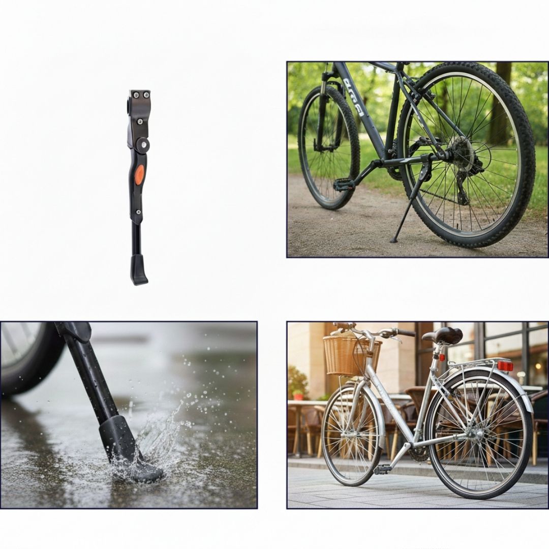 Cavalletto Laterale Universale per Bicicletta - Regolabile in Altezza (35.5cm)
