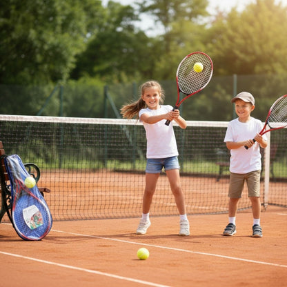 Set Tennis Junior - 2 Racchette 52cm con Pallina e Custodia Trasportabile