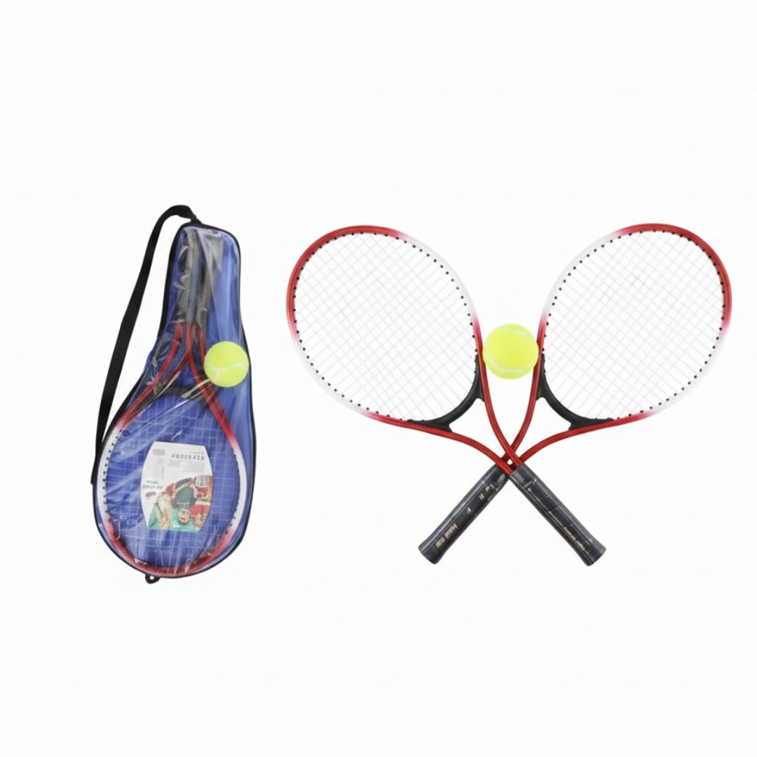 Set Tennis Junior - 2 Racchette 52cm con Pallina e Custodia Trasportabile