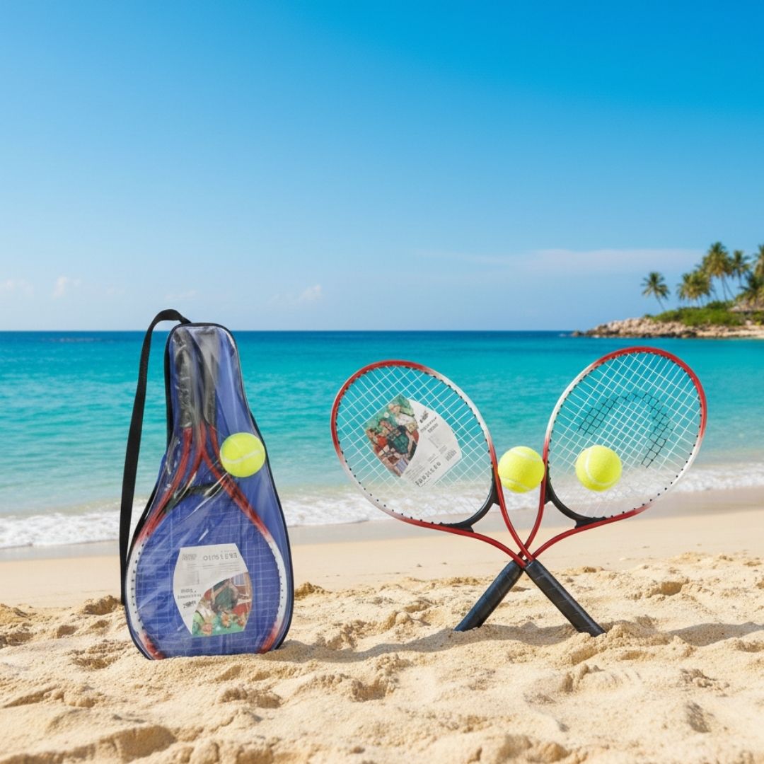 Set Tennis Junior - 2 Racchette 52cm con Pallina e Custodia Trasportabile