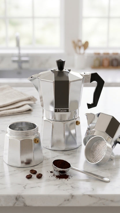 Caffettiera Moka in Alluminio Tradizionale - Varie Capacità