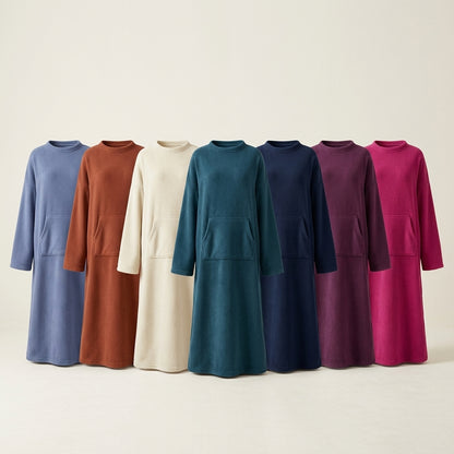 Coperta Indossabile con Maniche in Morbido Pile - 130x170 cm, 10 Colori