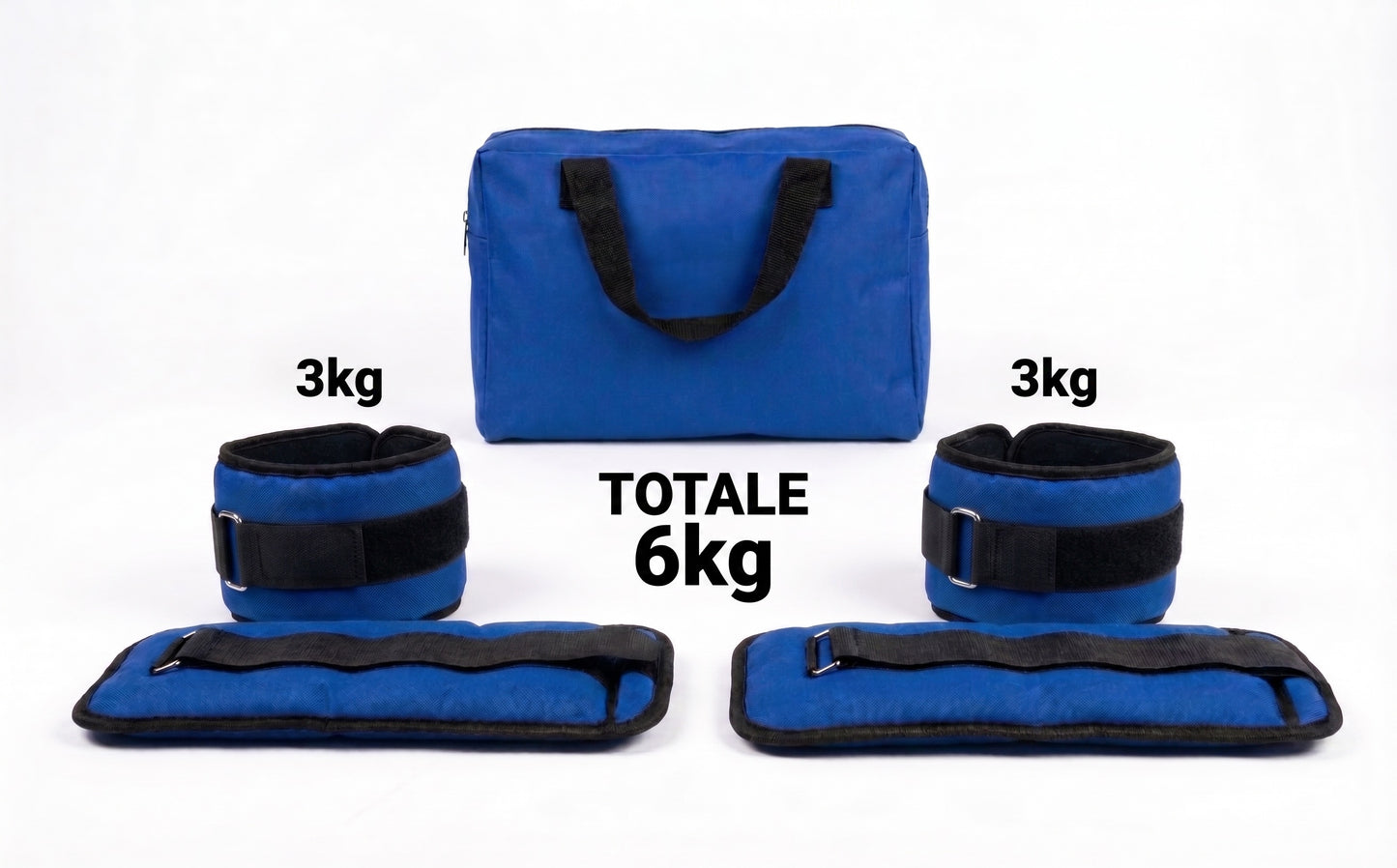 Set Cavigliere e Polsiere Zavorrate Regolabili con Borsa da Trasporto – Pesi Fitness per Running e Palestra